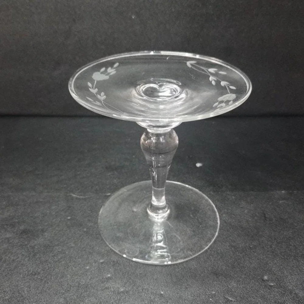 Princess‎ House Heritage Crystal Candlestick, Etched Floral Glassware, 5